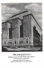 VINTAGE POSTCARD THE ROOSEVELT (HILTON) HOTEL MADISON AVE NEW YORK CITY c. 1940 picture
