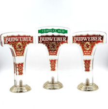 Lot of 3 Vintage Budweiser King of Beers Tap Handle Acrylic Lucite Cerveza Bud picture