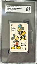1946-1948 RUSSELL SNOW WHITE RED BACK   MICKEY AND MINNE MOUSE SGC 6  *377 picture