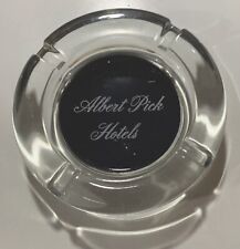 Vintage Albert Pick Hotels Round Glass Ashtray picture