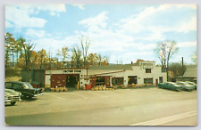 Postcard Putney VT Factory Store On US Nine Hand Colored Largest Basket Store picture