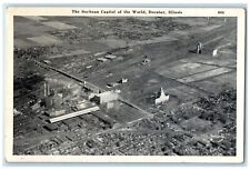 c1944 Aerial View The Soybean Capitol Of The World Decatur Illinois IL Postcard picture