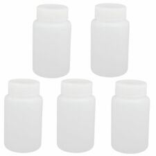 5pc 63mm Dia 115mm High 250ml HDPE Round Plastic Bottle White picture