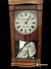 Lovely 19th Century 8 Day Kay & Company Regulator Wall clock W Inlaid Cabinet picture