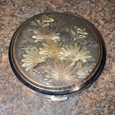 Vintage Elegance  Round Compact With Mirror, Floral design picture