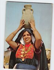 Postcard Beduin Women With Her Water Jar On Her Head, Israel picture