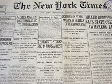 1921 JANUARY 26 NEW YORK TIMES - SCHWAB WEEPS ON STAND - NT 5506 picture