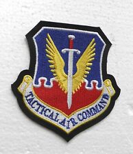 USAF US AIR FORCE TACTICAL AIR COMMAND PLEATHER TRIM EMBROIDERED PATCH 4 X 4 