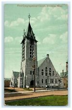 1910 First Congregational Church Brockton Massachusetts MA Antique Postcard picture
