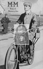 M. M. American Motor Company Motorcycles Brockton Massachusetts Reprint Postcard picture