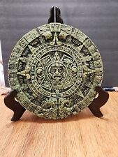Vintage Mayan Aztec Calendar Crushed Turquoise Malachite picture