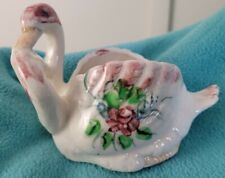 Vintage ceramic TWO SWANS FIGURINE, MADE IN JAPAN  picture