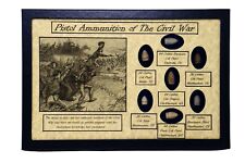 Pistol Ammunition Bullets of The Civil War with Display Case and COA picture