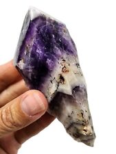 Amethyst Chevron Crystal Polished Tip Wand Brazil 102.2 grams picture