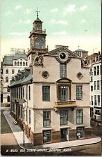 Boston MA-Massachusetts, Old State House, Vintage Postcard picture