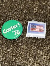 Carter '76 Campaign Button Jimmy Carter For President #39 1” Green Political picture