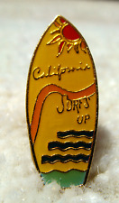 Surf's Up SURFBOARD Metal Enamel Lapel or Hat Pin from California - 1-1/8