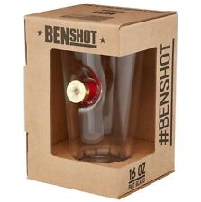 Original BenShot Pint Pub Glass w/ Real Shotgun Shell Wedding Hunting Gift picture