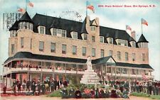 1914 SOUTH DAKOTA POSTCARD: STATE SOLDIERS HOME, HOT SPRINGS, SD picture