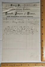 Antique 1880 HOOPESTON, ILLINOIS letter Head Bill/LUKENS BROS/OVERALLS, JUMPERS+ picture