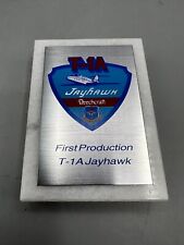 First Production T-1A Jayhawk Beechcraft Jet Aircraft Marble Plaque Award - NICE picture