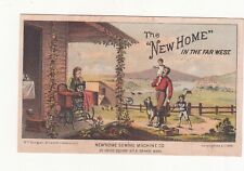 New Home Sewing Machine The Far West Orange MA Homestead Vict Card c1880s picture