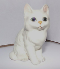 Vintage White Persian Cat Figurine 3 1/2
