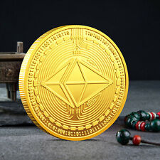 1Pcs Gold Ethereum Coins Commemorative 2020 New Collectors Gold Plated ETH Coin picture