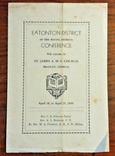 1939 A.M.E. Church - Macon GA District Conference Program - Bishop W.A. Fountain picture