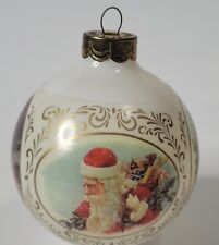 Vintage Hallmark Keepsake Christmas Ornament, 1987 I Remember Santa, Glass Ball picture