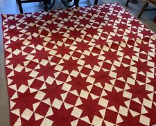 Patchwork Quilt, Red & White, Stars, Full/Queen, Cotton, By Nobility picture