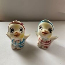 Vintage Anthropomorphic Baby Chicks Salt and Pepper Shakers Set Japan picture