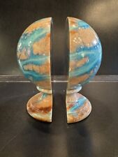 Pair of Vintage Italian Alabaster Globe Bookends picture