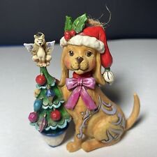 Jim Shore Dog Christmas Ornament Santa Hat Cat Angel Tails Wag 2012 Heartwood picture