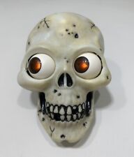 Vintage PLAYTRONIX Talking SKULL PLAQUE with Moving Lighted Eyes Skeleton Works picture