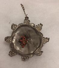 Antique German Circa 1860s Lead Oval w/ Flower Inside Very Ornate & Old  picture