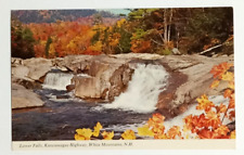 Lower Falls Kancamagus Highway Autumn Foliage NH Mike Roberts Postcard c1960s picture