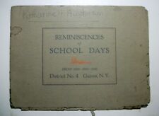 Circa 1925 book:  Reminiscences Of School Days 1882-1900, Gaines, NY picture