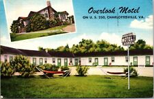 Linen Postcard Overlook Motel on US 250 in Charlottesville, Virginia picture