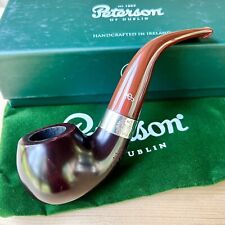 Peterson Irish Harp Smooth Bent Apple (03) Fishtail Pipe - Sterling Silver picture