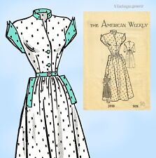 1950s Vintage American Weekly Sewing Pattern 3800 Misses Dress 34 Bust picture