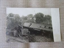 RPPC- Badger Card-  Wisconsin (?) Train Wreck picture