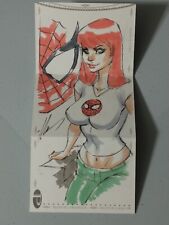 2014 Marvel Premier Mary Jane Upper Deck 3 Panel Sketch Card 1/1 Ale Garza picture