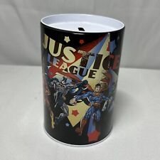 JUSTICE LEAGUE IN ACTION TIN COLLECTIBLE COIN BANK picture