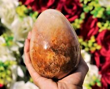 Large 130MM Golden Quartz Stone Healing Chakra Charged Metaphysical Large Egg picture