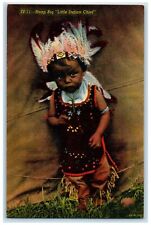 1957 Heap Big Little Indian Chief Scene Outing Minnesota MN Posted Postcard picture