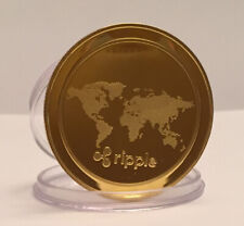 Ripple (XRP)  Physical Crypto Coin Gold Plated Collectable Cryptocurrency  1pc picture