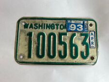 Vintage Washington Motorcycle 1980 - 1990 License Plate picture