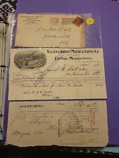 Postmarked 1892 Receipt Chicago - Jacksonville,Illinois-STAVER & ABBOTT CARRIAGE picture