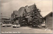DUBOIS, Wyoming RPPC Postcard TWIN PINES MOTEL Sanborn Photo Y-2825 Dated 1954 picture